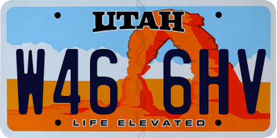 UT license plate W466HV