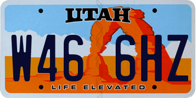 UT license plate W466HZ