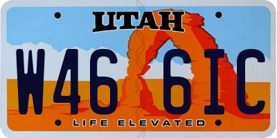 UT license plate W466IC