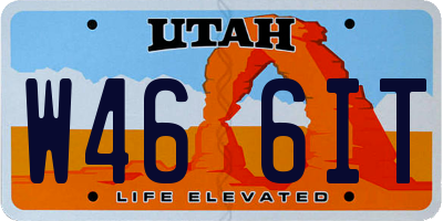 UT license plate W466IT