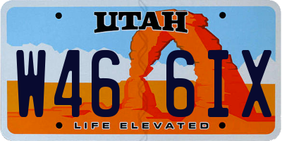 UT license plate W466IX