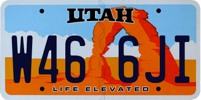 UT license plate W466JI