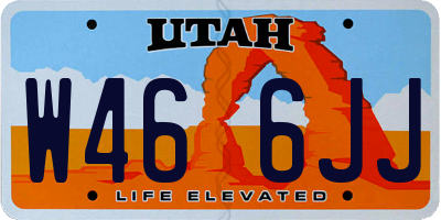 UT license plate W466JJ