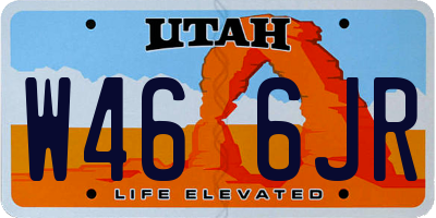UT license plate W466JR