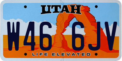 UT license plate W466JV