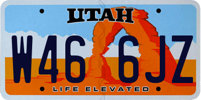 UT license plate W466JZ