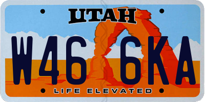 UT license plate W466KA
