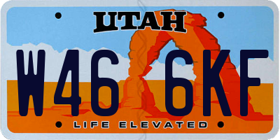 UT license plate W466KF