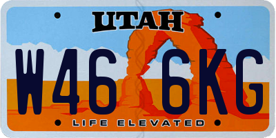 UT license plate W466KG