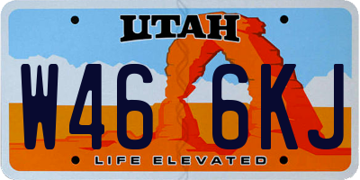 UT license plate W466KJ