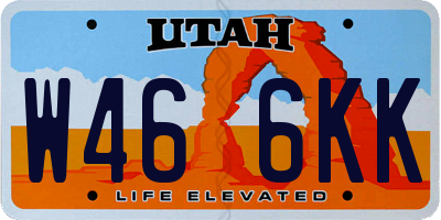UT license plate W466KK
