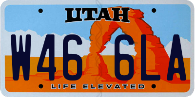 UT license plate W466LA