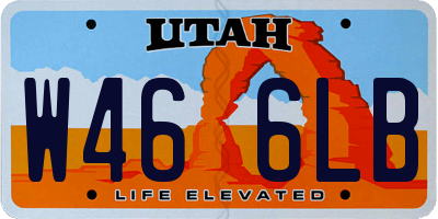 UT license plate W466LB