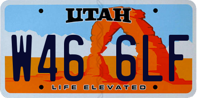 UT license plate W466LF