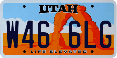 UT license plate W466LG