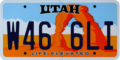 UT license plate W466LI