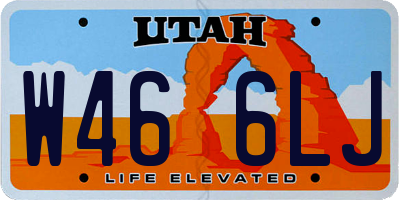 UT license plate W466LJ