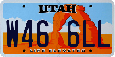 UT license plate W466LL
