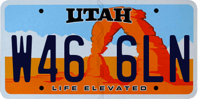 UT license plate W466LN