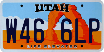 UT license plate W466LP