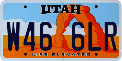UT license plate W466LR