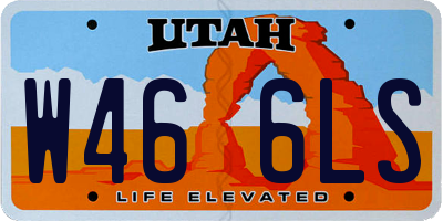 UT license plate W466LS