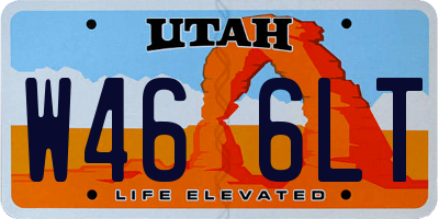 UT license plate W466LT