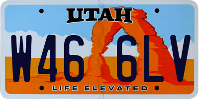 UT license plate W466LV