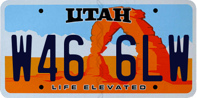 UT license plate W466LW