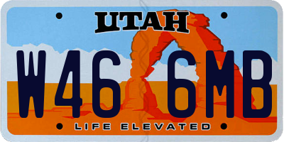 UT license plate W466MB