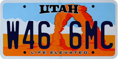 UT license plate W466MC