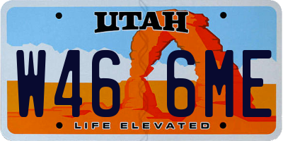 UT license plate W466ME