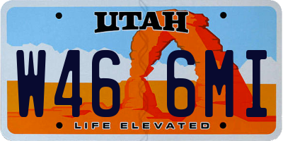 UT license plate W466MI