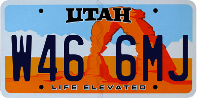 UT license plate W466MJ