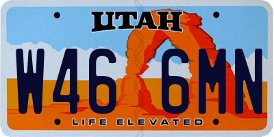 UT license plate W466MN