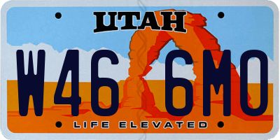 UT license plate W466MO