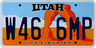 UT license plate W466MP