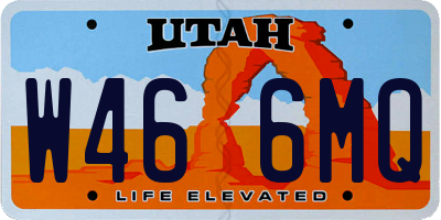 UT license plate W466MQ