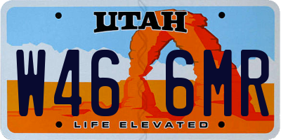 UT license plate W466MR