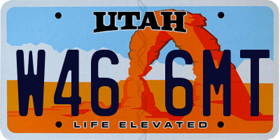 UT license plate W466MT
