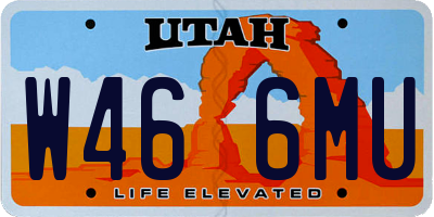 UT license plate W466MU