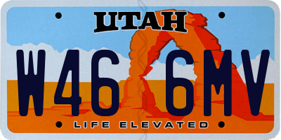 UT license plate W466MV