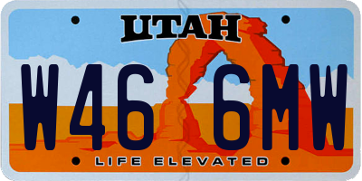 UT license plate W466MW