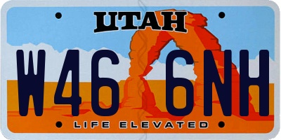 UT license plate W466NH