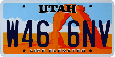 UT license plate W466NV