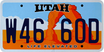 UT license plate W466OD
