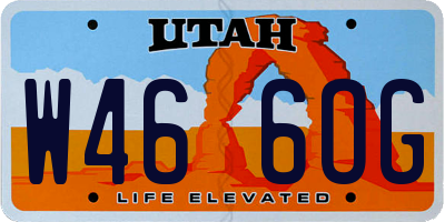 UT license plate W466OG