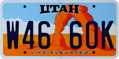 UT license plate W466OK