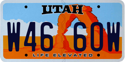 UT license plate W466OW