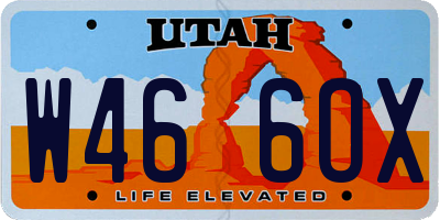 UT license plate W466OX